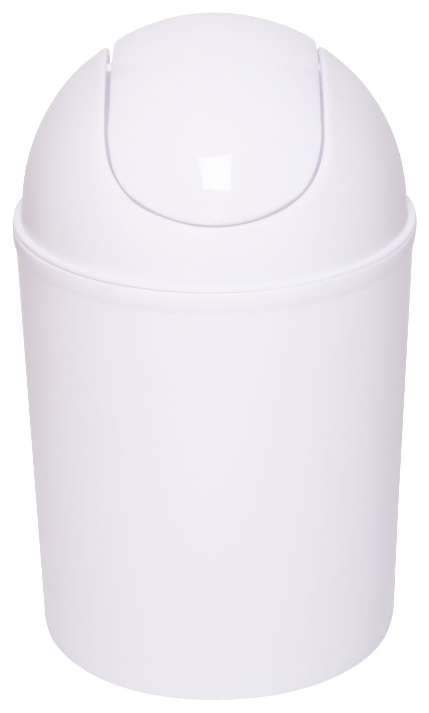 Wickes 3 Litre White Plastic Swing Bin -
