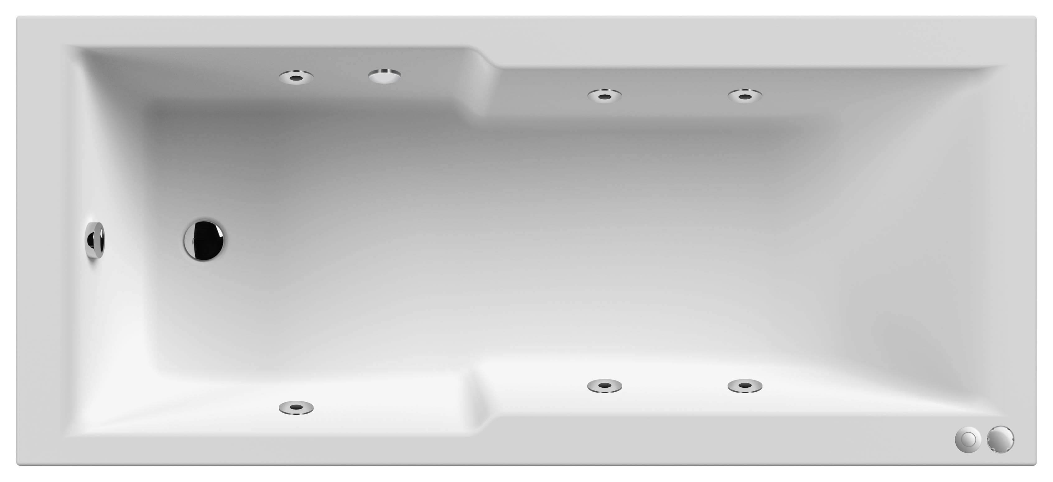 Balterley Square Straight 6 Jet Shower Bath -