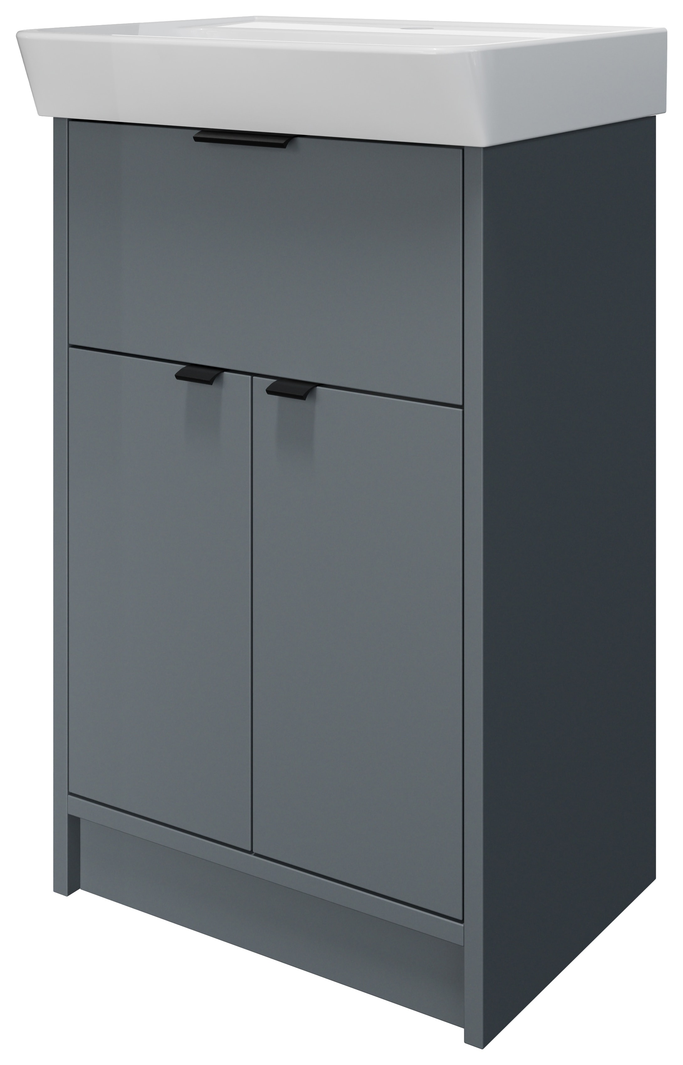 Wickes Nova Monument Grey Freestanding Vanity Unit &
