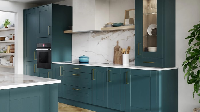 Tiverton Twilight Kitchen with an induction hob