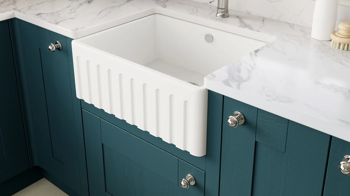 Sink and tap in a Tiverton Twilight Kitchen